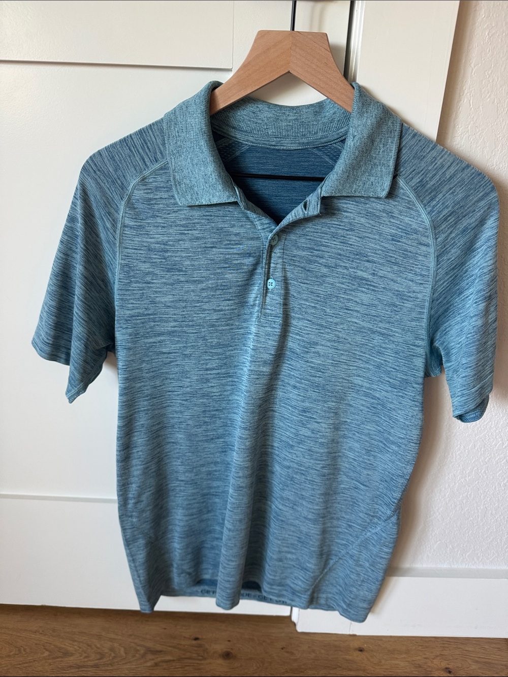 Lululemon Men's Heathered Teal Polo